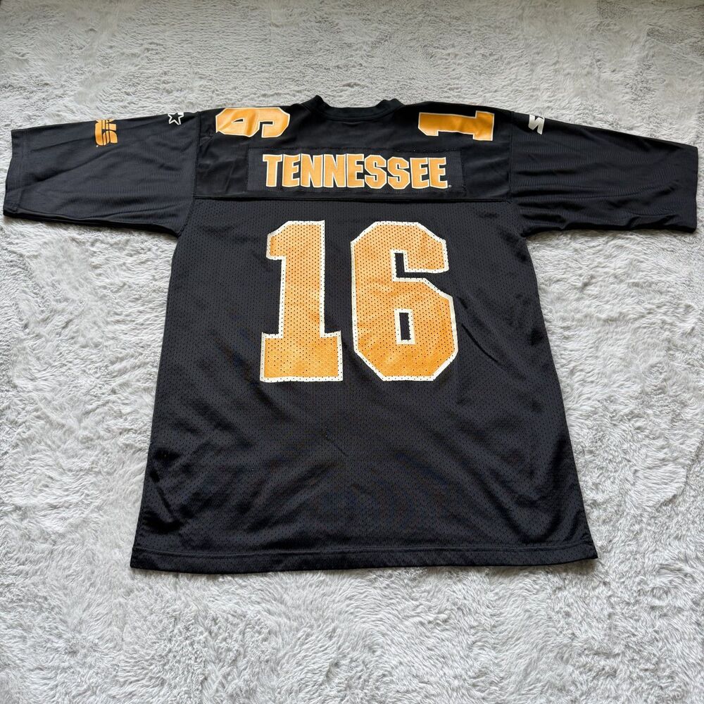 VINTAGE 1990S STARTER TENNESSEE VOLUNTEERS BLACK ORANGE FOOTBALL JERSEY 46